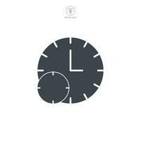 Uhr Symbol Symbol Vektor Illustration isoliert auf Weiß Hintergrund