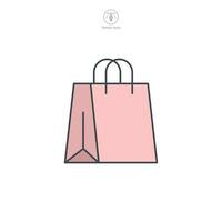 Einkaufen Tasche Symbol Symbol Vektor Illustration isoliert auf Weiß Hintergrund