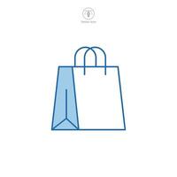 Einkaufen Tasche Symbol Symbol Vektor Illustration isoliert auf Weiß Hintergrund