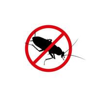 Anti Kakerlake Zeichen Illustration Vektor, Insekt Verbot Symbol vektor