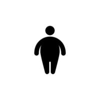 einfach Fett Mann Symbol Design Vektor, Fettleibigkeit Symbol vektor