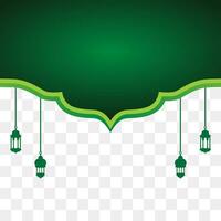 Grün islamisch Hintergrund Element Design, islamisch Moschee gestalten mit Kopieren Raum Vorlage Vektor