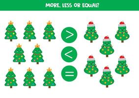 rivjärn, mindre eller likvärdig med tecknad serie söt jul träd. vektor