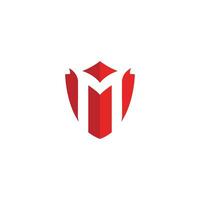 m Brief Logo Vorlage vektor