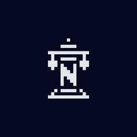 ein pixelig Logo zum ein Brunnen vektor