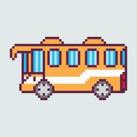 pixel buss ikon, pixel konst, vektor illustration
