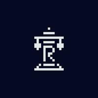 ein Pixel Logo zum ein Unternehmen vektor