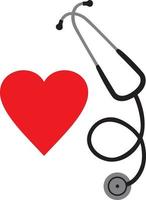 Arzt Stethoskop und Herz vektor