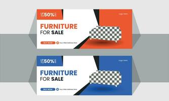 modern Möbel zum Verkauf Netz Banner Design vektor