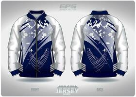 eps jersey sporter skjorta vektor.vit blå ninja bruten mönster design, illustration, textil- bakgrund för sporter lång ärm Tröja vektor