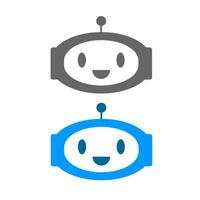 gpt Plaudern bot, virtuell Assistent Logo Design Konzept im Blau und grau Farbe. Kunde Unterstützung Bedienung Plaudern bot. Vektor