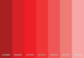 röd lutning Färg palett vektor