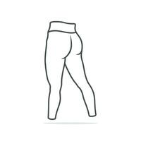 Sport Bein schlank Ausbildung keuchen oder Hose Vektor Illustration. komfortabel Hose keuchen Illustration