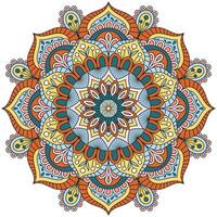 Mandala Blume Farbe Vektor Bild