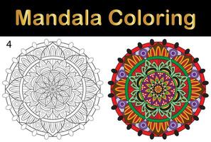 Mandala Blume zum Erwachsene Färbung Seite vektor