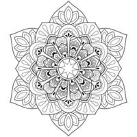 Mandala Blume zum Erwachsene Färbung Buch. vektor