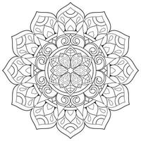 Mandala Blume zum Erwachsene Färbung Buch. vektor