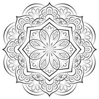 mandala blomma för vuxen färg bok. vektor