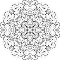 Mandala Blume zum Erwachsene Färbung Buch. vektor