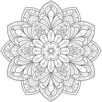 Mandala Blume zum Erwachsene Färbung Buch. vektor