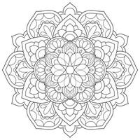 Mandala Blume zum Erwachsene Färbung Buch. vektor