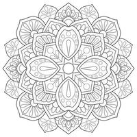mandala blomma för vuxen färg bok. vektor