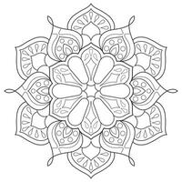 Mandala Blume zum Erwachsene Färbung Buch. vektor