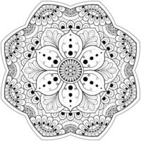 Mandala Blume zum Erwachsene Färbung Buch. vektor