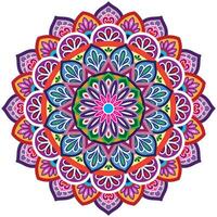 Mandala Blume Farbe Vektor Bild.
