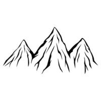 Berge Silhouette Design. Abenteuer Logo, Zeichen und Symbol. vektor