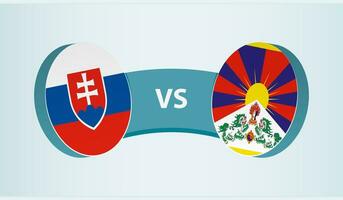 slovakia mot tibet, team sporter konkurrens begrepp. vektor