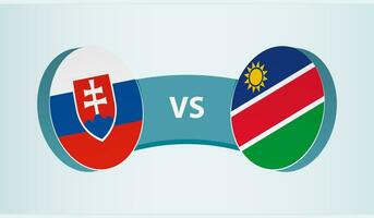 slovakia mot Namibia, team sporter konkurrens begrepp. vektor