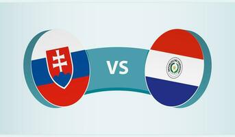 Slowakei gegen Paraguay, Mannschaft Sport Wettbewerb Konzept. vektor