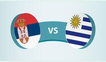 serbia mot uruguay, team sporter konkurrens begrepp. vektor