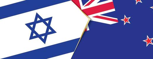 Israel och ny zealand flaggor, två vektor flaggor.