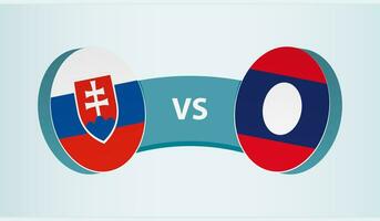 slovakia mot laos, team sporter konkurrens begrepp. vektor