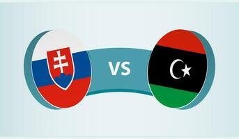 slovakia mot Libyen, team sporter konkurrens begrepp. vektor