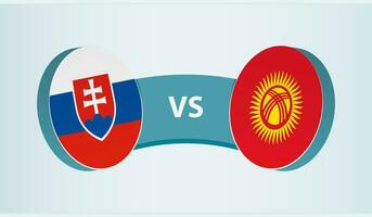 Slowakei gegen Kirgistan, Mannschaft Sport Wettbewerb Konzept. vektor