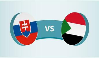 slovakia mot Sudan, team sporter konkurrens begrepp. vektor