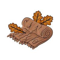 Schal mit Herbst Blatt Illustration vektor