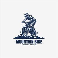 berg cykel logotyp vektor symbol