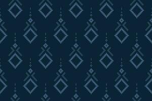 indigo Marin blå geometrisk traditionell etnisk mönster ikat sömlös mönster gräns abstrakt design för tyg skriva ut trasa klänning matta gardiner och sarong aztec afrikansk indisk indonesiska vektor