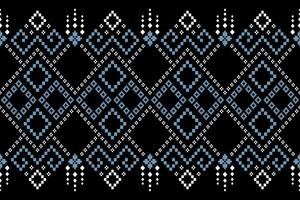 indigo Marin blå geometrisk traditionell etnisk mönster ikat sömlös mönster gräns abstrakt design för tyg skriva ut trasa klänning matta gardiner och sarong aztec afrikansk indisk indonesiska vektor