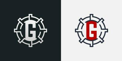 G Logo Design. sauber und modern Brief G Logo im runden gestalten vektor