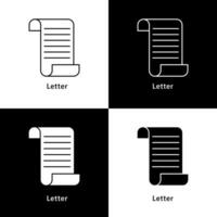 Brief Papier Logo. dokumentieren Vektor Symbol