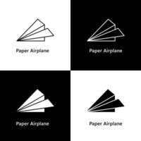 Papier Flugzeug Logo Vektor Symbol