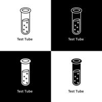 Prüfung Tube Labor chemisch Logo Vektor Symbol