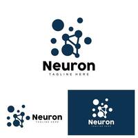 Neuron Logo Design Gesundheit Illustration DNA Molekül Nerv Zelle abstrakt einfach Illustration vektor