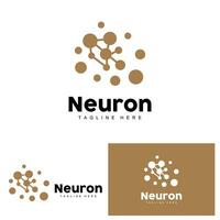 Neuron Logo Design Gesundheit Illustration DNA Molekül Nerv Zelle abstrakt einfach Illustration vektor