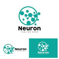 Neuron Logo Design Gesundheit Illustration DNA Molekül Nerv Zelle abstrakt einfach Illustration vektor